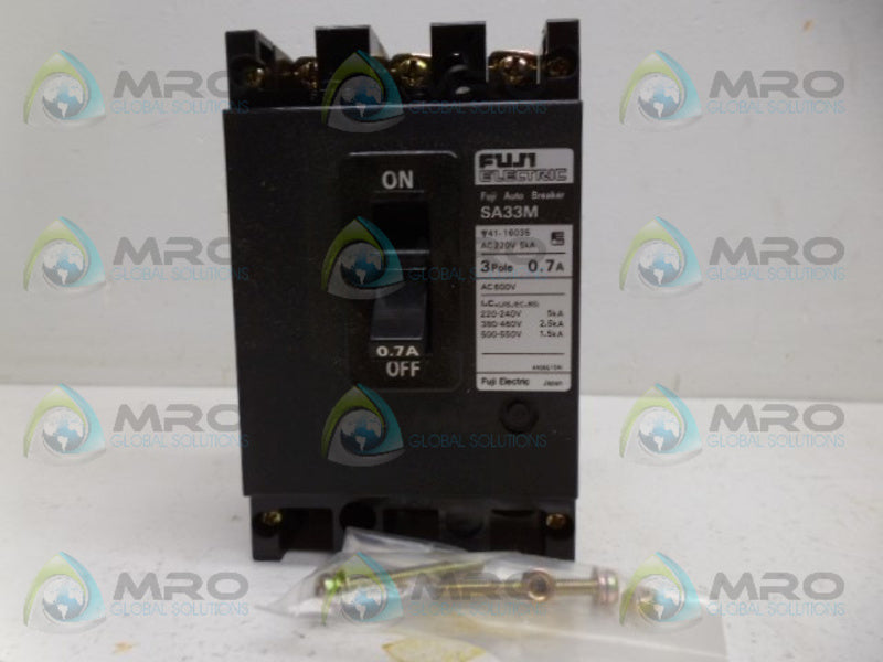 FUJI ELECTRIC SA33M CIRCUIT BREAKER 3P AC600V NSMP
