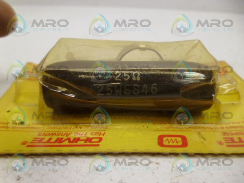 OHMITE 210 RESISTOR 25W 25OHMS D25K25R NSMP