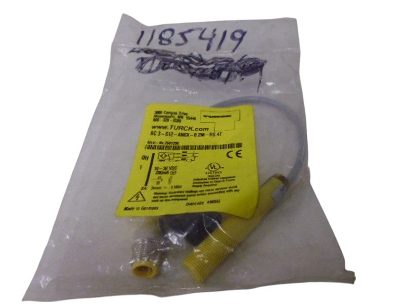 TURCK BC3-S12-AN6X-0.2M-RS-4T PROXIMITY SENSOR NSMP