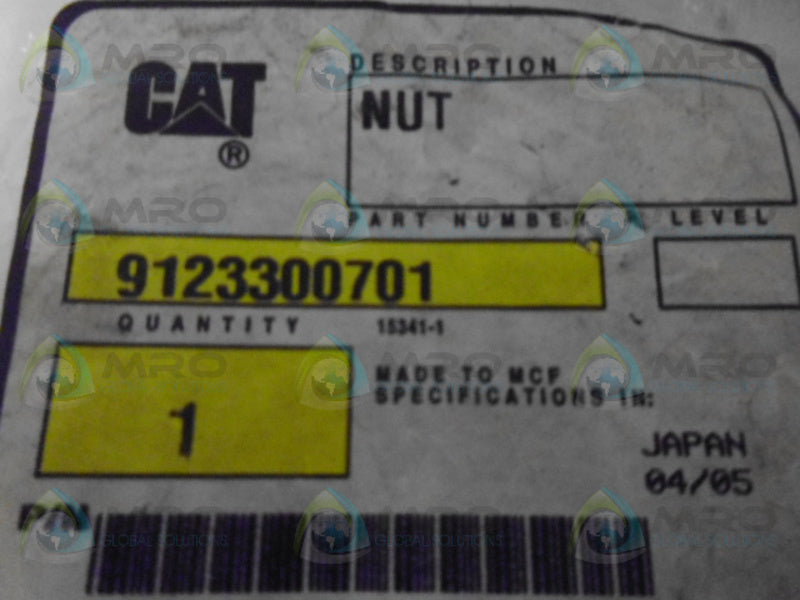 CAT 9123300701 NUT NSMP