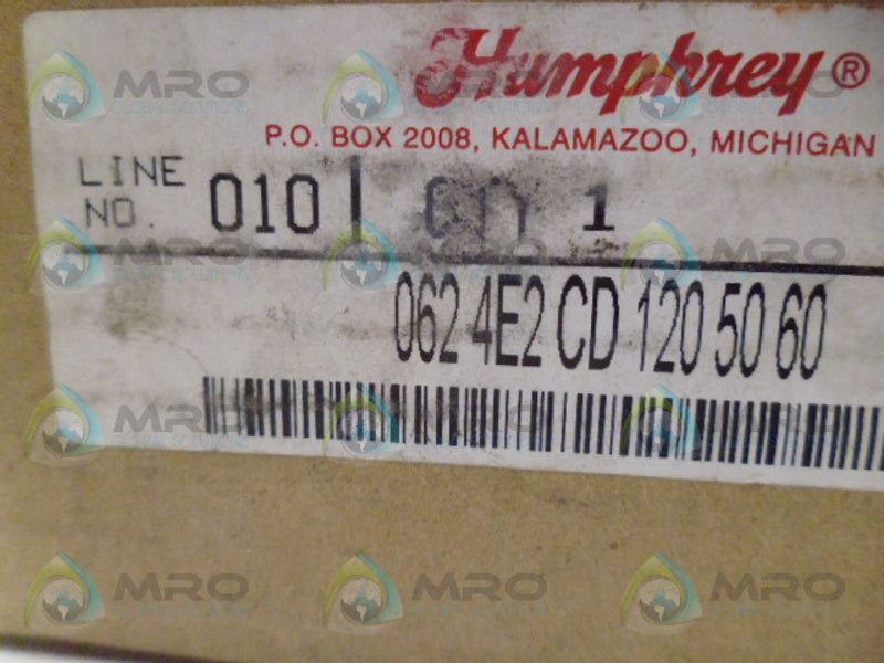 HUMPHREY 0624E2CD1205060 SOLENOID VALVE NSMP