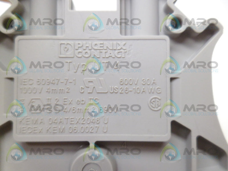 PHOENIX CONTACT UT4 TERMINAL BLOCKS NSNP