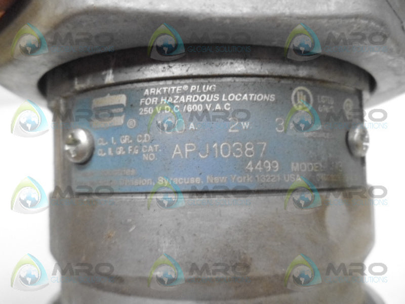 CROUSE-HINDS APJ10387 PLUG UNMP