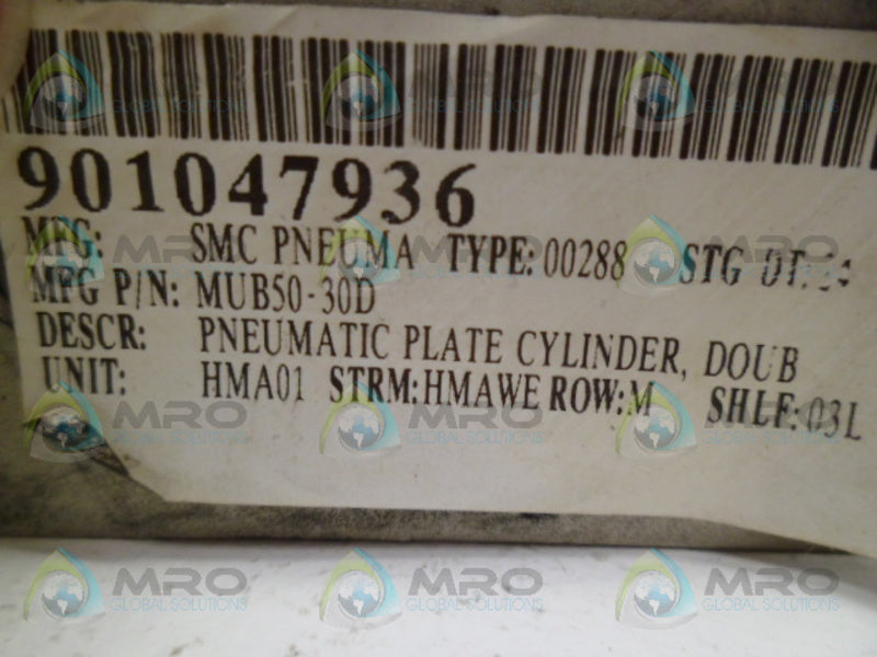 SMC MUB50-30D PNEUMATIC CYLINDER UNMP