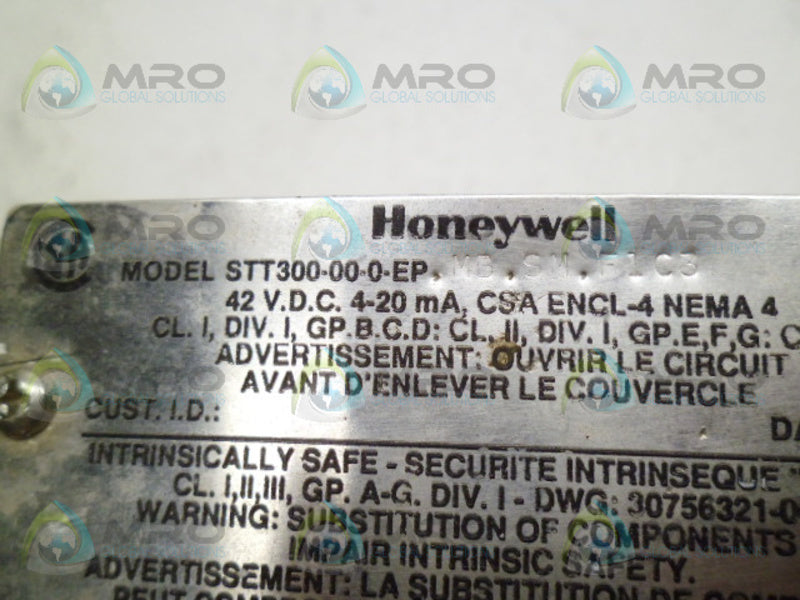 HONEYWELL STT300-00-0-EP-MB-SM-F1C3 TRANSMITTER NSNP