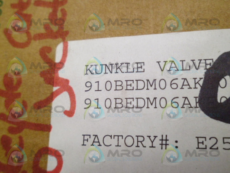 KUNKLE 910BEDM06 VALVE NSMP
