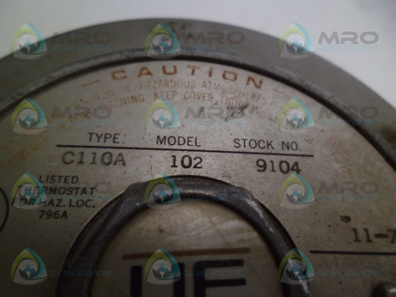UNITED ELECTRIC C110A-102-9104 THERMOSTAT UNMP