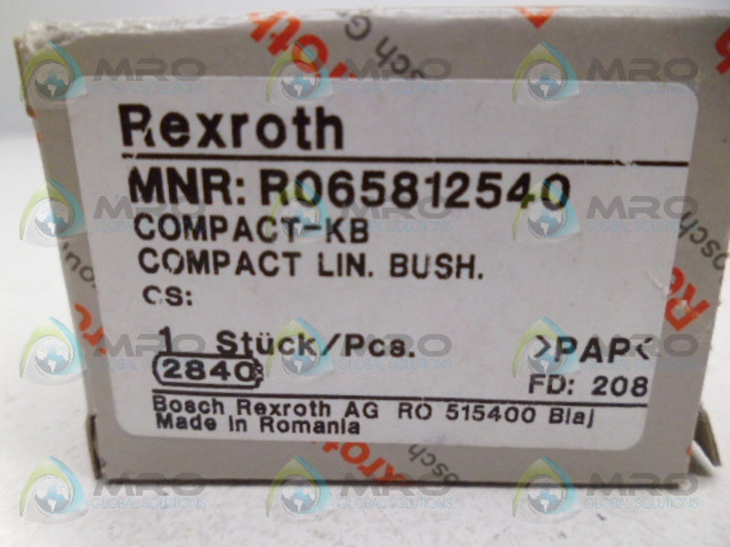 REXROTH R065812540 COMPACT BUSHING NSMP