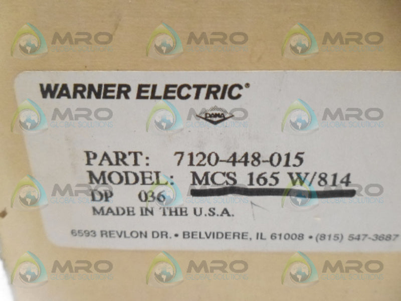 WARNER ELECTRIC MCS-165 PHOTOELECTRIC SCANNER NSMP