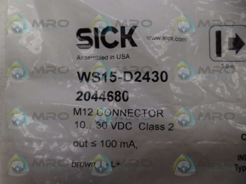 SICK WS15-D2430 THRU-BEAM SENSOR NSMP