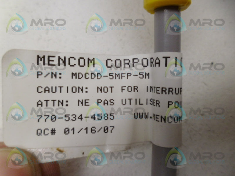MENCOM MDCDD-5MFP-5M CONNECTOR CABLE NSNP