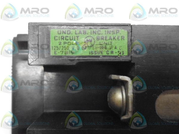 WESTINGHOUSE 1532383-A CIRCUIT BREAKER 2P 240VAC UNMP