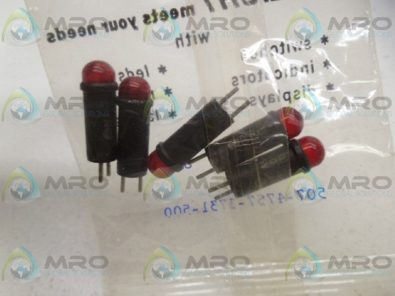 DIALIGHT 507-4757-3731-500 INDICATOR RED (PKG OF 5) NSMP