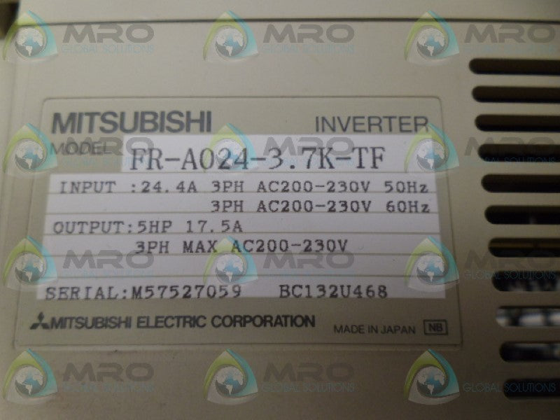 MITSUBISHI FR-A024-3.7K-TF INVERTER UNMP