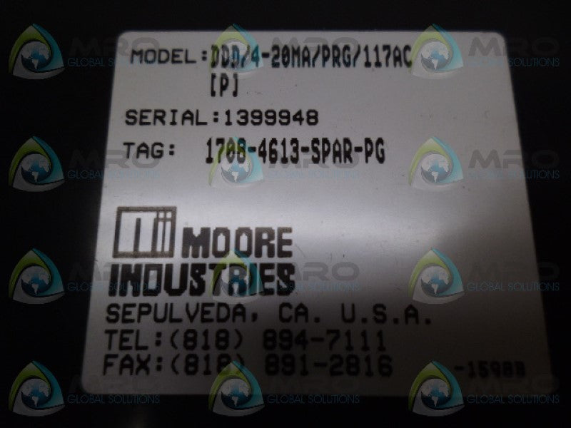 MOORE DDD/4-20MA/PRG/117AC TRANSMITTER NSNP
