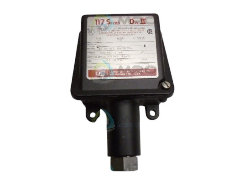 UNITED ELECTRIC H117-702 PRESSURE SWITCH NSNP