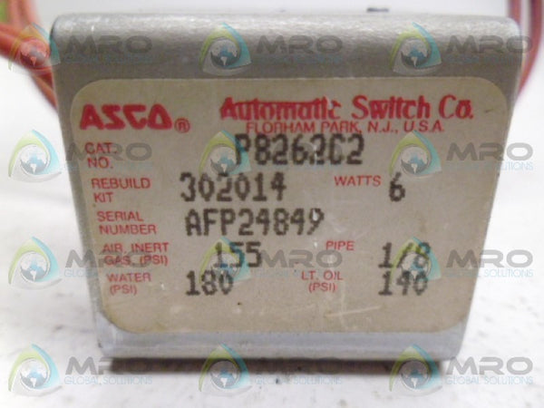 ASCO P8262C2 SOLENOID VALVE (AS PICTURED) UNMP