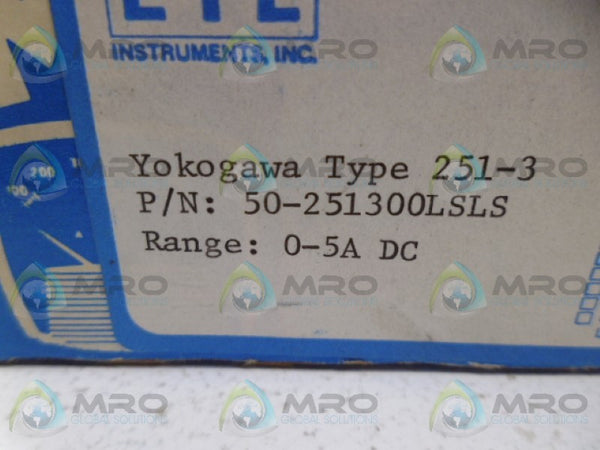 GENERAL ELECTRIC 50-251300LSLS METER 5A NSMP