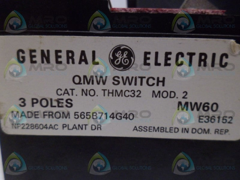 GENERAL ELECTRIC THMC32 DISCONNECT SWITCH *USED*