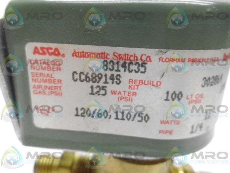 ASCO 8314C35 SOLENOID VALVE UNMP
