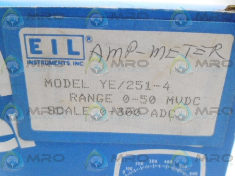 GENERAL ELECTRIC YE/251-4 METER 300DC AMPS NSMP