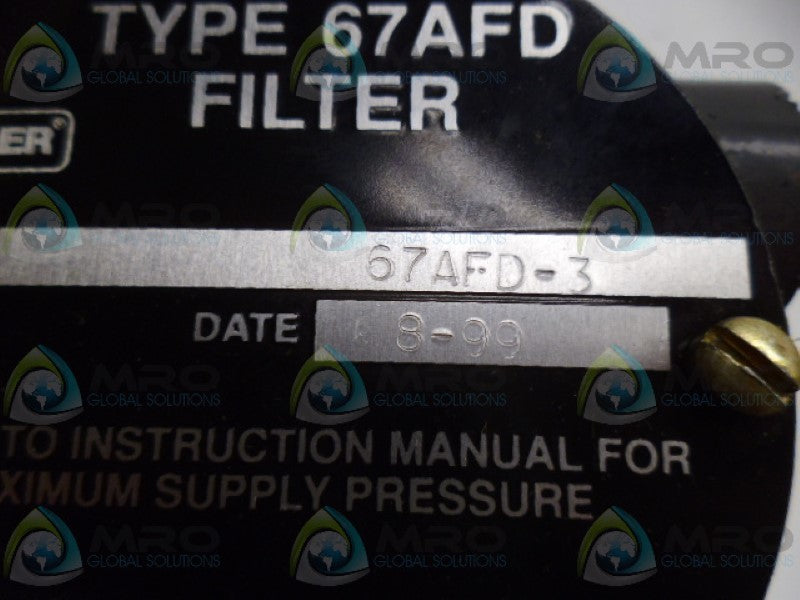 FISHER 67AFD-3 FILTER UNMP