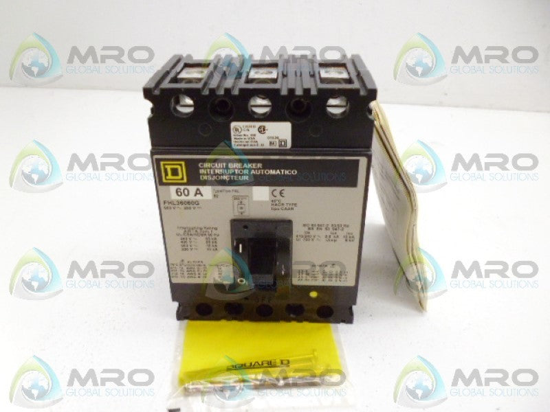 SQUARE D FHL36060G CIRCUIT BREAKER (GREY FACE) NSMP