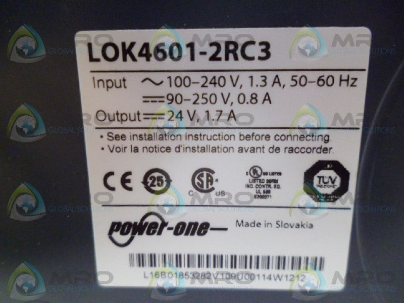 POWER-ONE LOK4601-2RC3 POWER SUPPLY NSNP