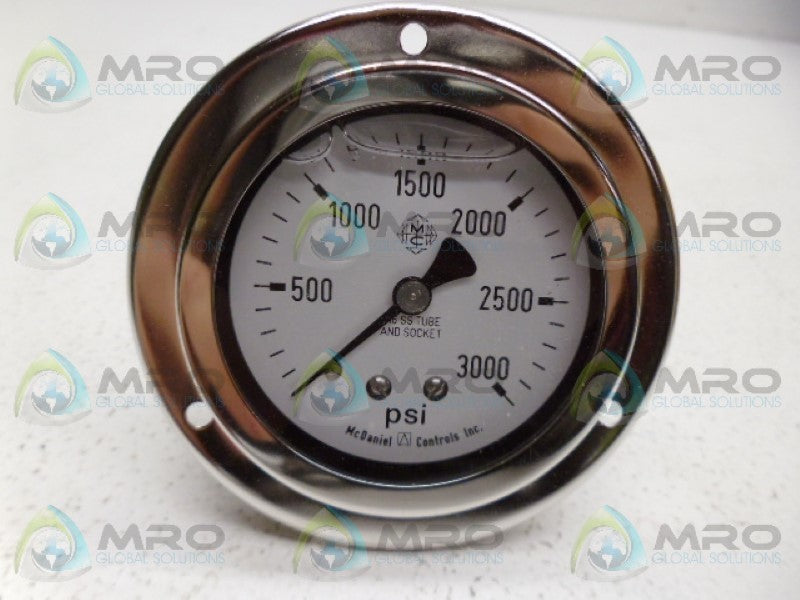 MCDANIEL K9NP GAUGE  1/4"NPT 3000PSI NSMP