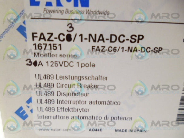 EATON FAZ-C3/1-NA-DC-SP CIRCUIT BREAKER NSMP