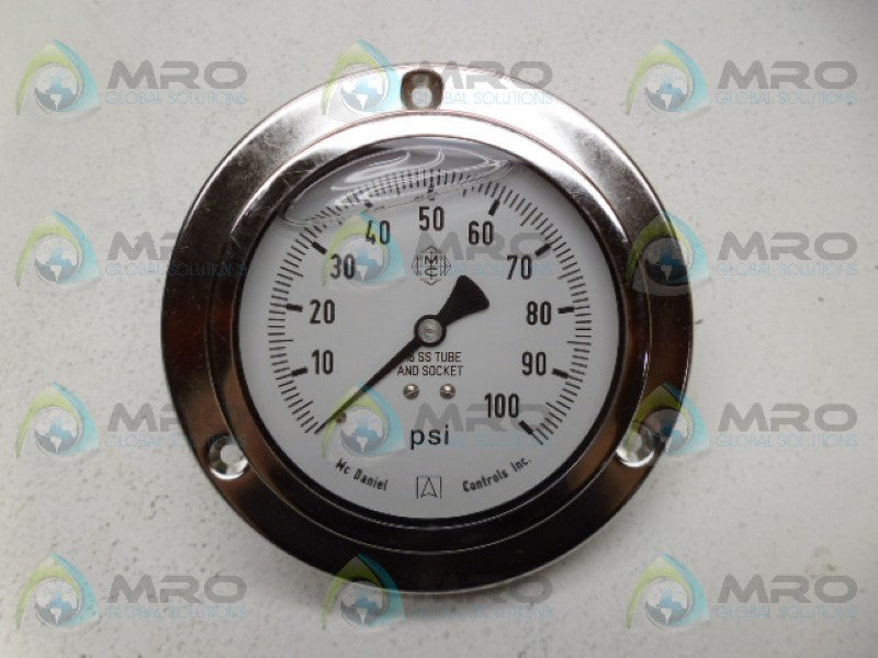 MCDANIEL E9DP GAUGE 0-100PSI NSMP