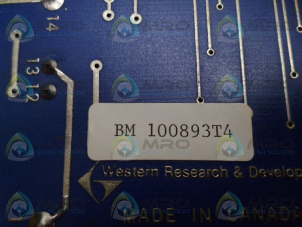 WESTERN RESEARCH BM100893T4 CIRCUIT BOARD UNMP