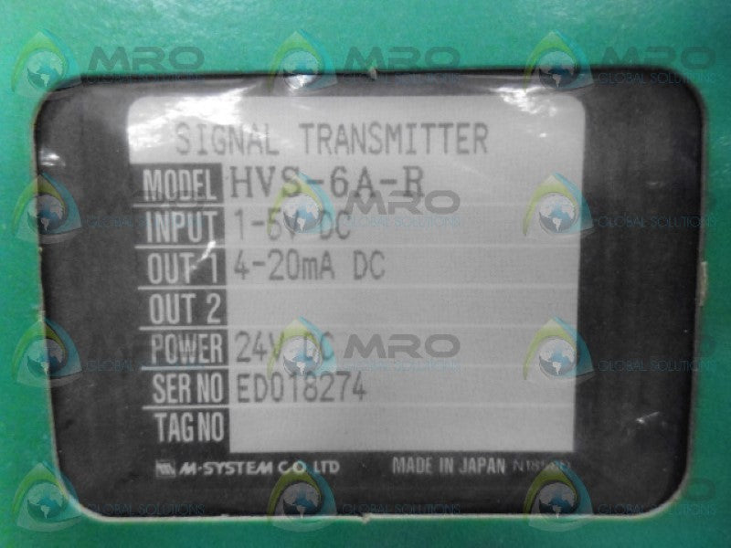 M-SYSTEM HVS-6A-R SIGNAL TRANSMITTER NSMP