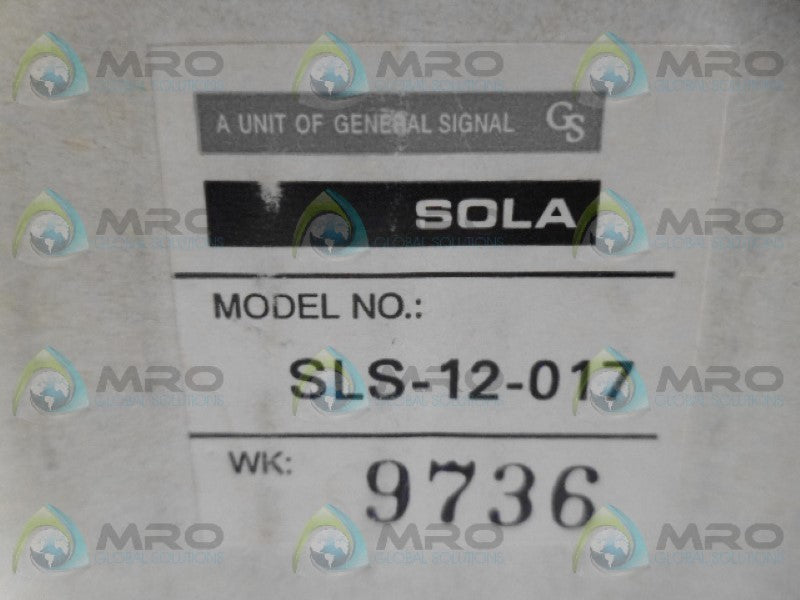SOLA SLS-12-017 POWER SUPPLY NSMP