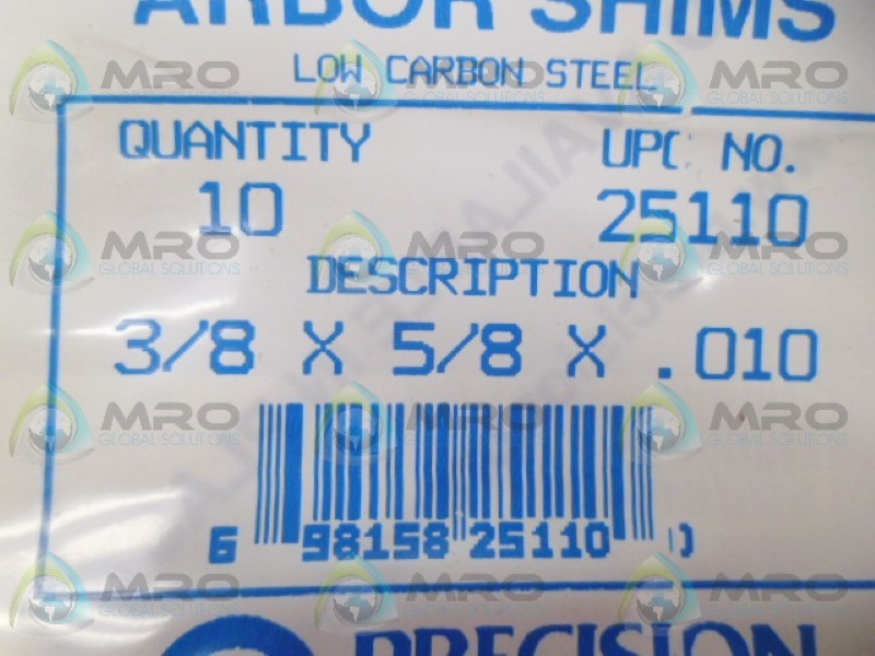 PRECISION BRAND 25110 SHIMS (PKG OF 10) NSMP