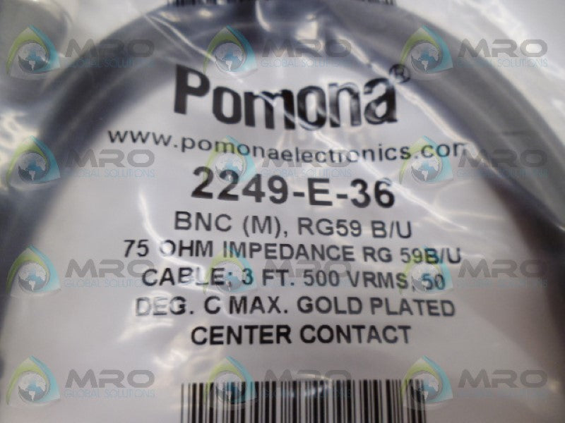 POMONA 2249-E-36 COAXIAL CABLE NSMP