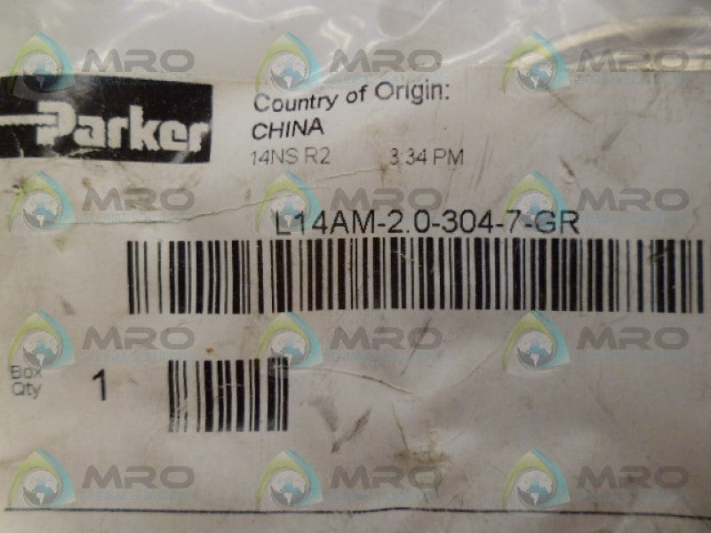 PARKER L14AM-2.0-304-7-GR SANITARY FITTING NSMP