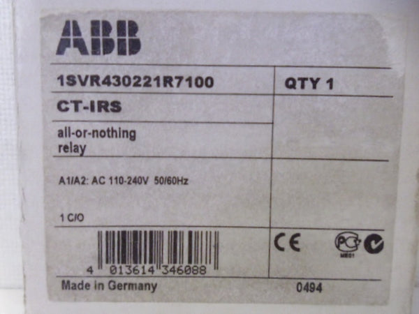 ABB 1SVR430221R7100 INTERFACE RELAY  NSMP