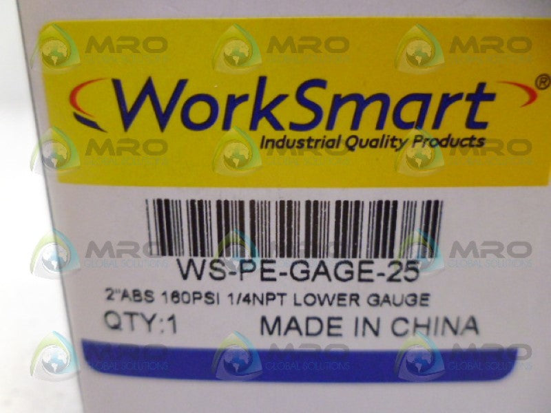 WORKSMART WS-PE-GAGE-25 GAUGE 160PSI NSMP