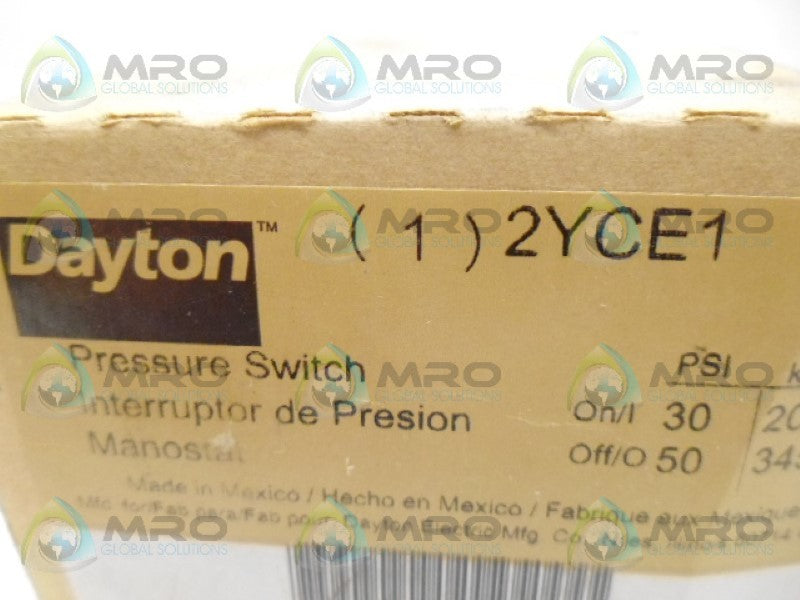 DAYTON 2YCE1 PRESSURE SWITCH NSMP