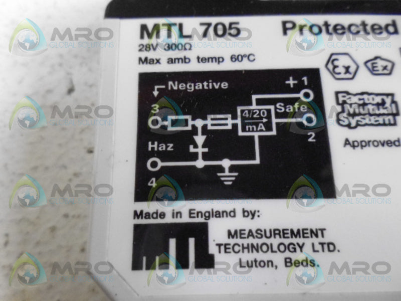 MEASUREMENT TECHNOLOGY MTL705 SAFETY BARRIER NSNP