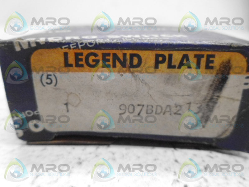 MICRO SWITCH 907BDA213 LEGEND PLATE NSMP