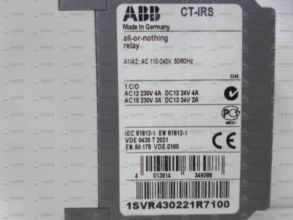 ABB 1SVR430221R7100 INTERFACE RELAY  NSMP