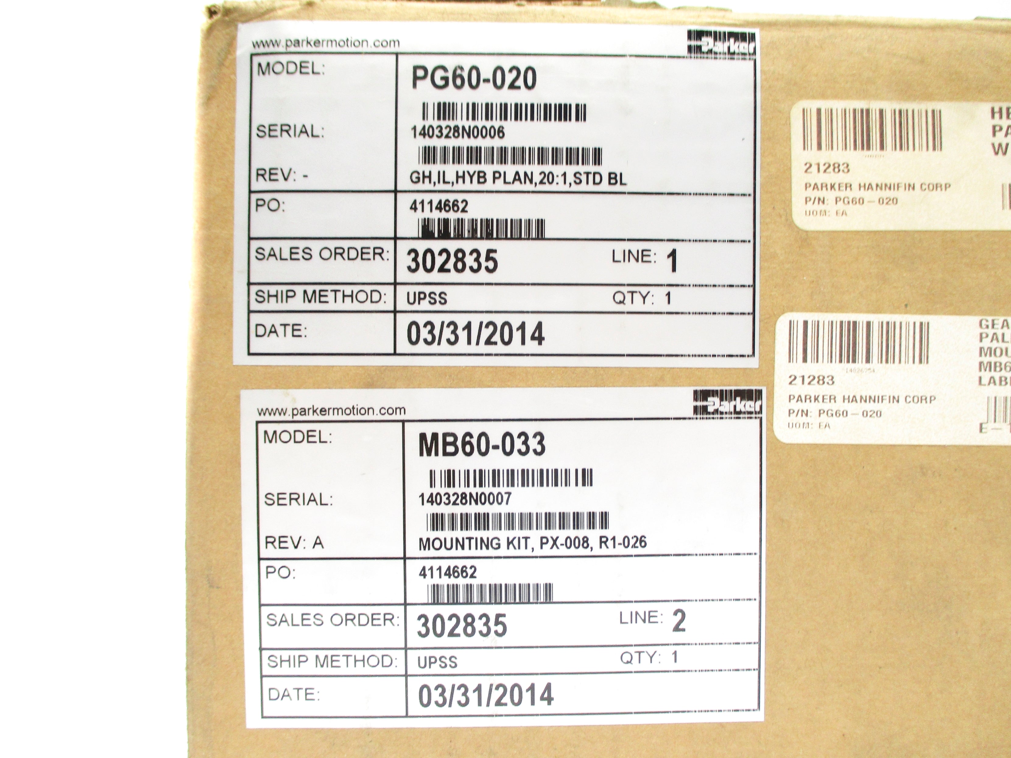 PARKER PG60-020 NSMP