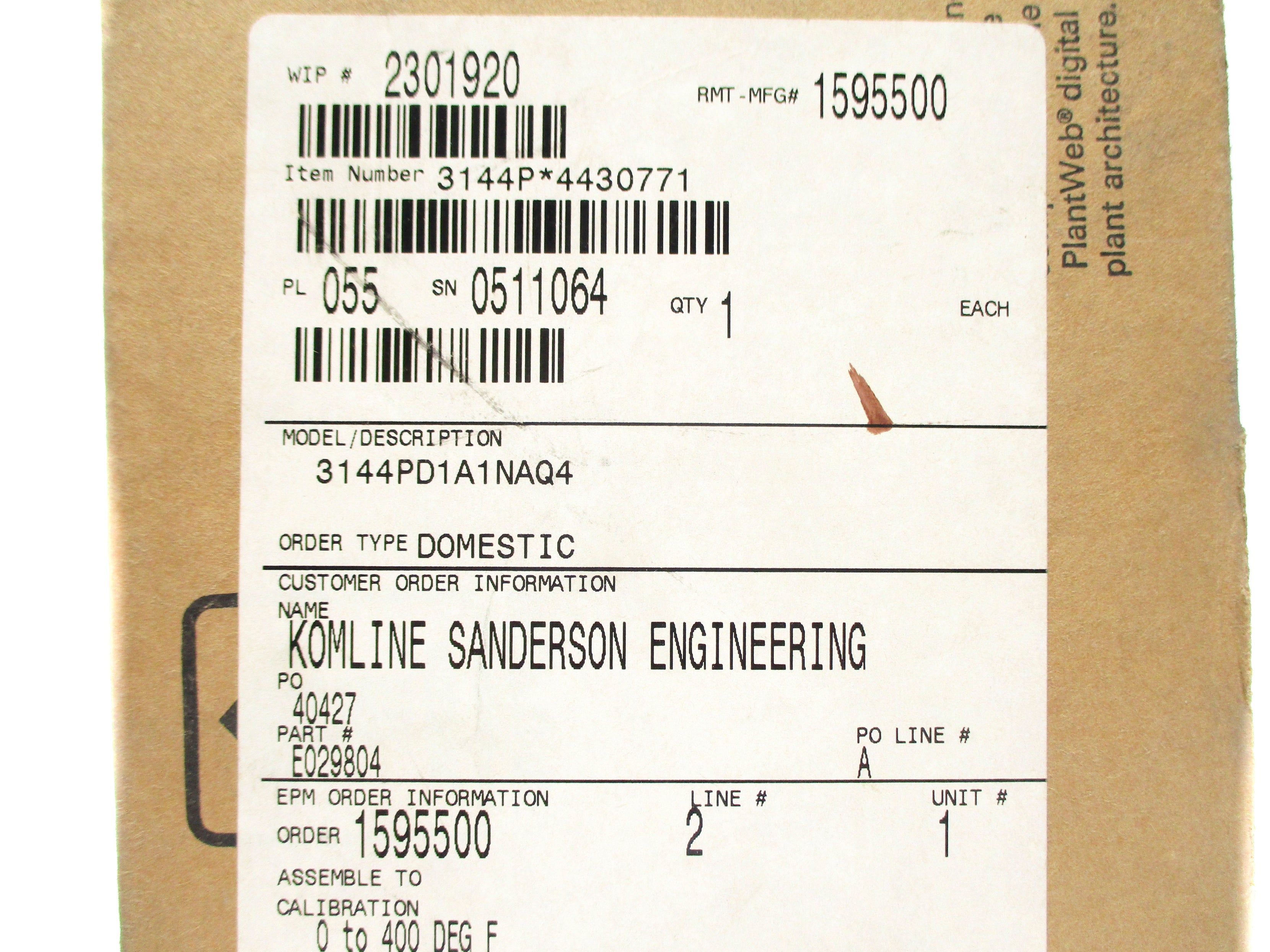 ROSEMOUNT 3144PD1A1NAQ4 12.0-42.4VDC NSMP