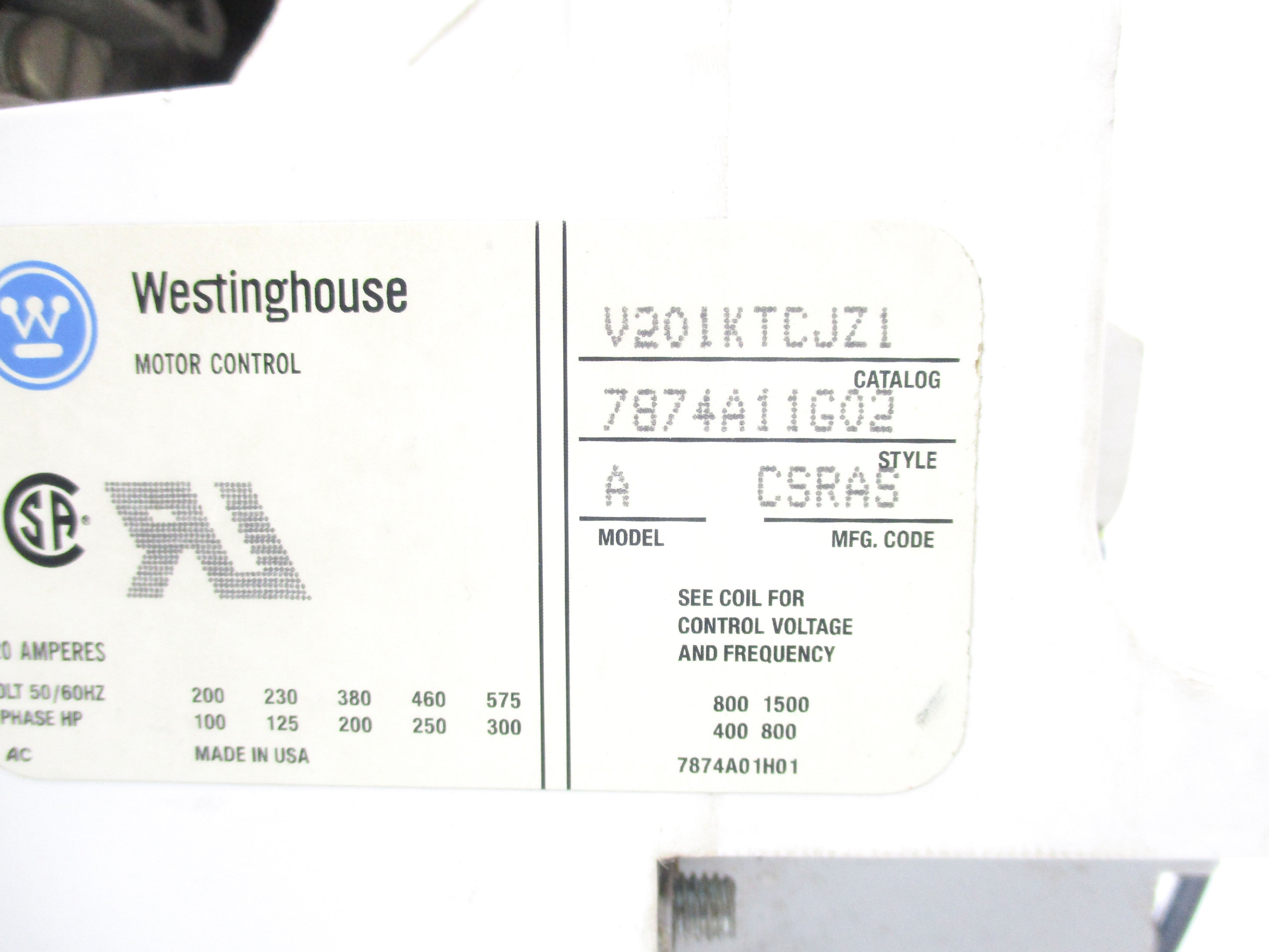 WESTINGHOUSE V201KTCJZ1 UNMP