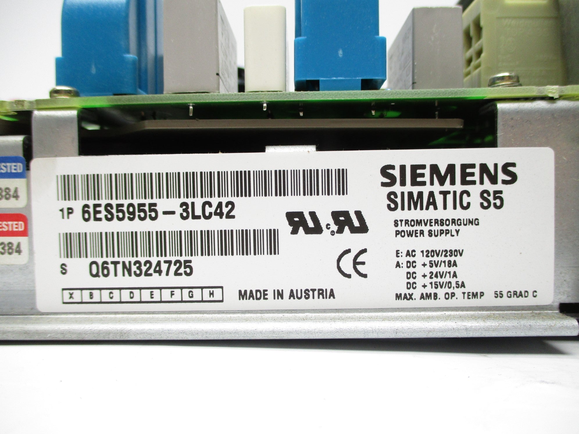 SIEMENS 6ES5955-3LC42120/230VAC 18A NSMP
