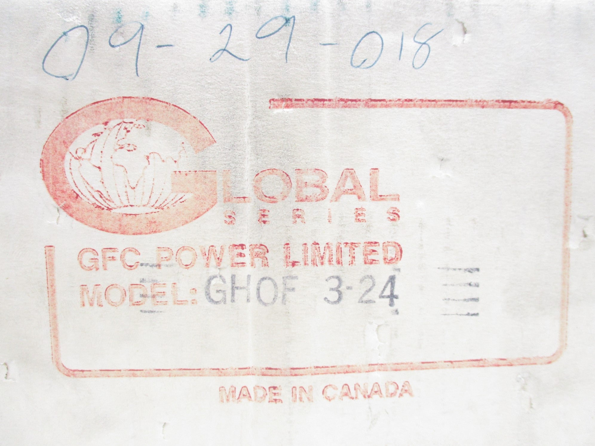 GLOBAL GHOF3-24 NSMP
