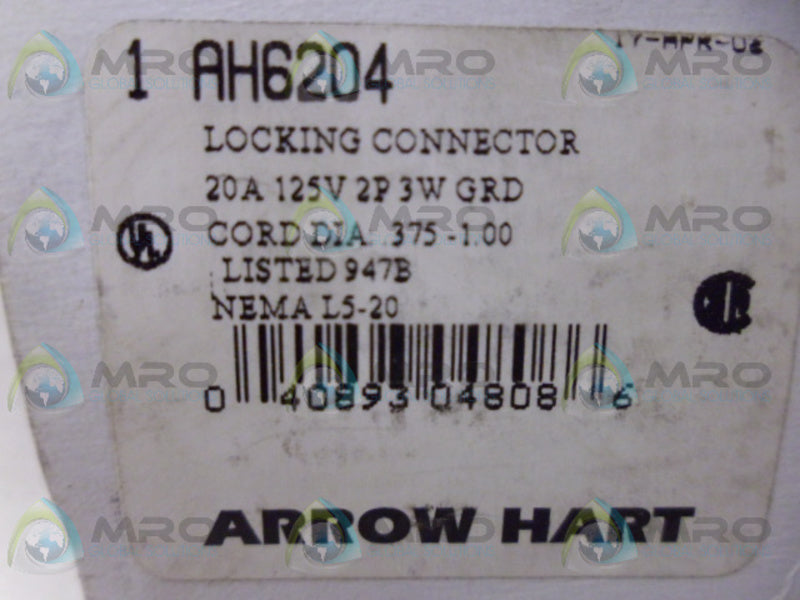 ARROW HART AH6204 LOCKING CONNECTOR NSMP