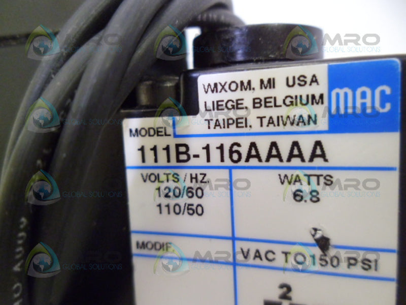 MAC 111B-116AAAA SOLENOID VALVE NSNP
